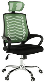 Scaun de birou Imela 62 cm verde cu negru si crom
