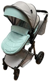 Carucior 2 in 1 cu cos de cumparaturi, transformabil, ușor și practic pentru copii 0-36 luni - CPC-34-bleu