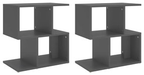 806369 vidaXL Noptiere, 2 buc., gri, 50x30x51,5 cm, PAL