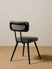 Scaun dining gri din bumbac Fairfax