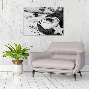 Tablou pe sticlă - Cappuccino de iarnă (70x50 cm)
