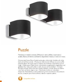Aplica de perete PUZZLE AP2 nero 035239