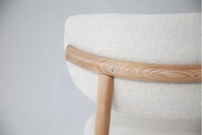 Scaun lemn masiv gri Ming Tapițerie antracit, 56 × 50 × 74 cm