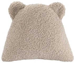 Pernă decorativă pentru copii maro deschis cu tapițerie din țesătură bouclé Bear – Wigiwama