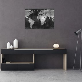 Tablou - Harta lumii (70x50 cm), în 40 de alte dimensiuni noi