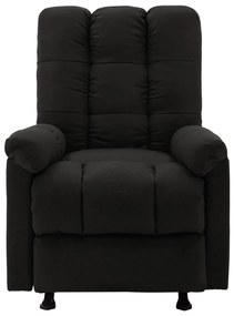 321402 vidaXL Fotoliu rabatabil, negru, material textil