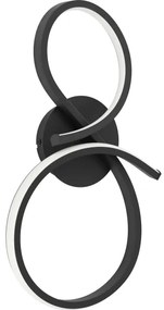 Aplică LED Eglo 901268 SERPINS LED/11,4W/230V 3000K negru