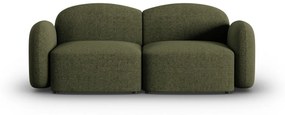 Canapea Blair cu 2 locuri si tapiterie din tesatura structurala, verde