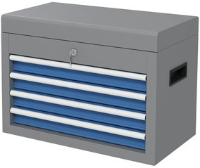 DURHAND Caisse boite à outils en metal cu 4 sertare și 1 blat superior, blocabil cu 2 chei furnizate, 2 mânere | Aosom Romania