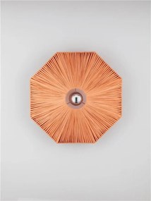 Aplica de perete cu design texturat ELVIO caramiziu 45cm