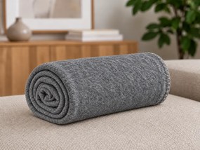 Patura fleece FLEORA, alb-gri Dimensiune: 150 x 200 cm