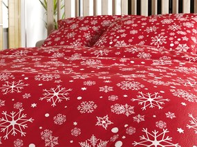 Lenjerie de pat din microplus SNOWFALL rosu Dimensiune lenjerie de pat: 2 buc 70 x 90 cm | 200 x 220 cm