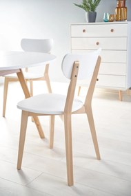 Masa extensibila Ruben alb/stejar miere - L102/142 x l102 x h73 cm