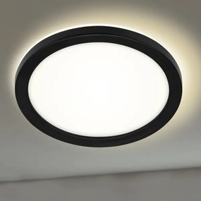Plafonieră LED/8W/230V diametru 21 cm neagră IP44 Briloner 3008-015