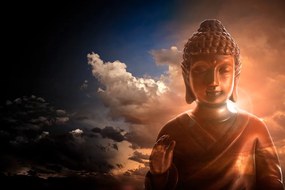 Tapet Buddha între nori