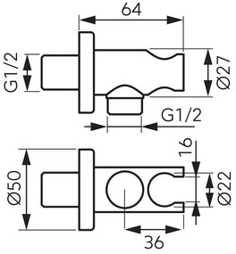 Conector furtun alb mat FDesign Inula