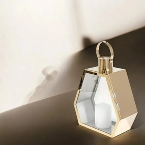 Felinar decorativ auriu, 43 cm