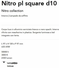 Spot LED aplicat modern Nitro pl square d10 alb