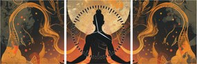 Tablou - Meditație (cu ceas) (90x30 cm)