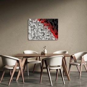 Tablou pe sticlă - 3D hexagoane (70x50 cm)