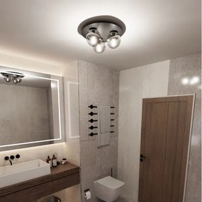 Plafonieră SOLAR 3xE14/10W/230V negru/gri