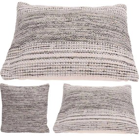 Perna decorativa bumbac, 45x45 cm, cu fermoar, gri