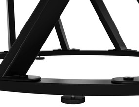 Masă rotundă de dining, Alb+Negru | Aosom Romania