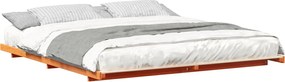 vidaXL Cadru de pat de podea Maro ceruit 200 x 200 cm