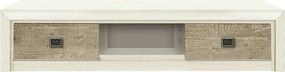 Comoda TV KOEN 2, pin canyon/stejar Karbel, PAL, 150x57x33 cm