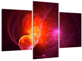 Tabloul modern cu abstracțiune roz (90x60 cm)
