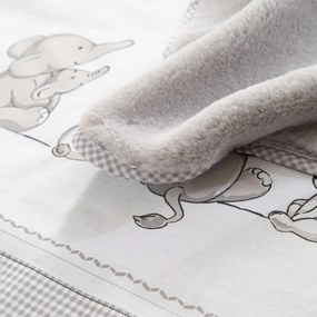 Pătură pentru copii albă/gri din micropluș/cocolino 80x80 cm Sternenzauber – Roba