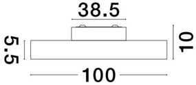 Plafoniera LED moderna design slim PERFECT 100cm alba CCT Dimmable