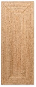 Covor tip traversă în culoare naturală reversibil, țesut manual din iută 80x200 cm Sharmila Natural Brown – Hanse Home
