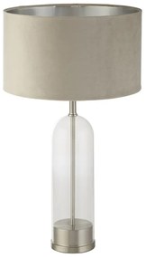 Veioza/Lampa de masa design decorativ Oxford nickel/taupe