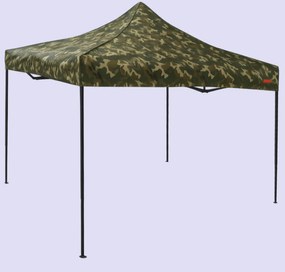Pavilion de grădină 3x3m – din aluminiu, Fără pereţi laterali, Camuflaj