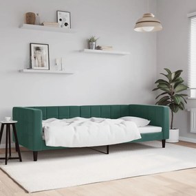 354010 vidaXL Cadru de pat, verde închis, 90x200 cm, catifea