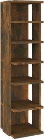 vidaXL Suport pantofi, stejar fumuriu, 27,5x27x102 cm, lemn prelucrat