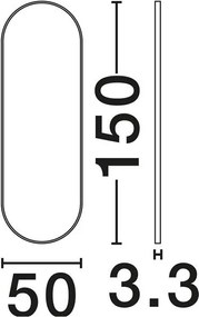 Oglinda de perete decorativa VANTE 50x150cm