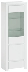 Vitrina 1D1W1S, alb lucios, LINDY