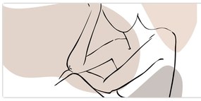 Tablou - Femeie corp linie de artă N⁰1 (120x50 cm)