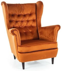 Fotoliu Harry velvet cinnamon/wenge Blu4215