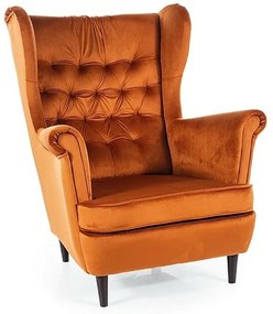 Fotoliu Harry velvet cinnamon/wenge Blu4215