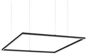 Lustră LED pe cablu Ideal Lux ORACLE SLIM LED/53W/230V 3000K d. 90x90 cm negru