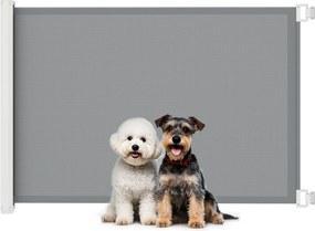 PawHut Poartă Extensibilă pentru Câini până la 115 cm, Alb și Gri | Aosom Romania