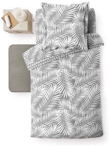 Husă de pilotă gri din bumbac pentru pat de o persoană 140x200 cm Botania – douceur d'intérieur