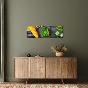 Tablou cu legume (cu ceas) (90x30 cm)