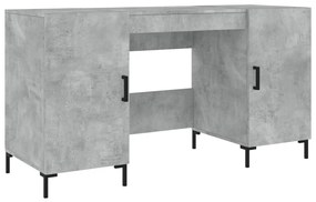 829552 vidaXL Birou, gri beton, 140x50x75 cm, lemn compozit