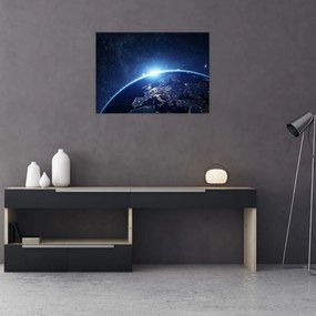 Tablou pe sticlă panetei Pământ (70x50 cm)