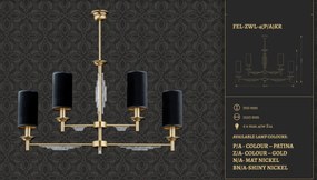 Candelabru 4 brate realizat manual Fellino