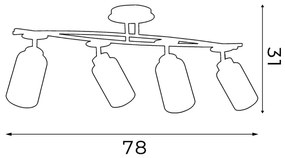 Plastydip TOKIO 4xE27/60W/230V